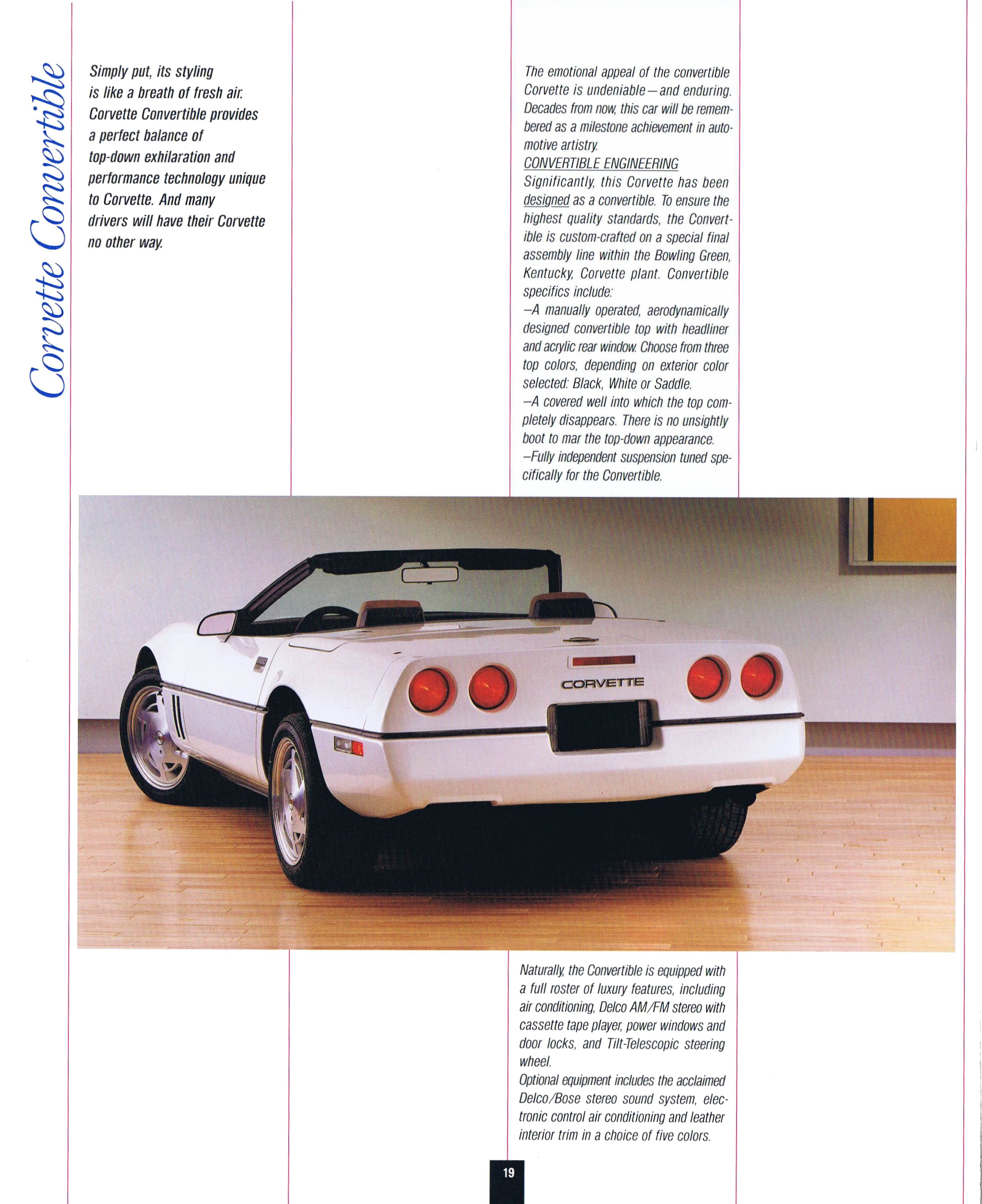 1989 Chevrolet Corvette brochure