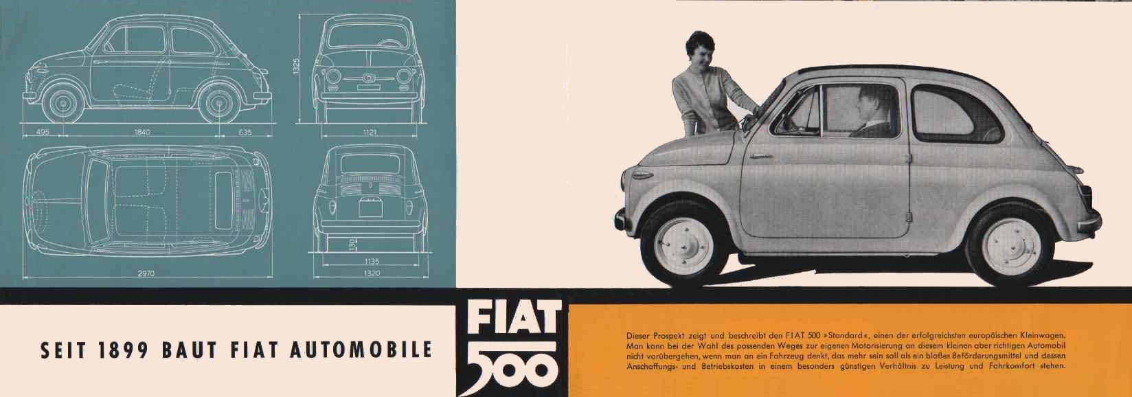 1955 Fiat 500 Brochure