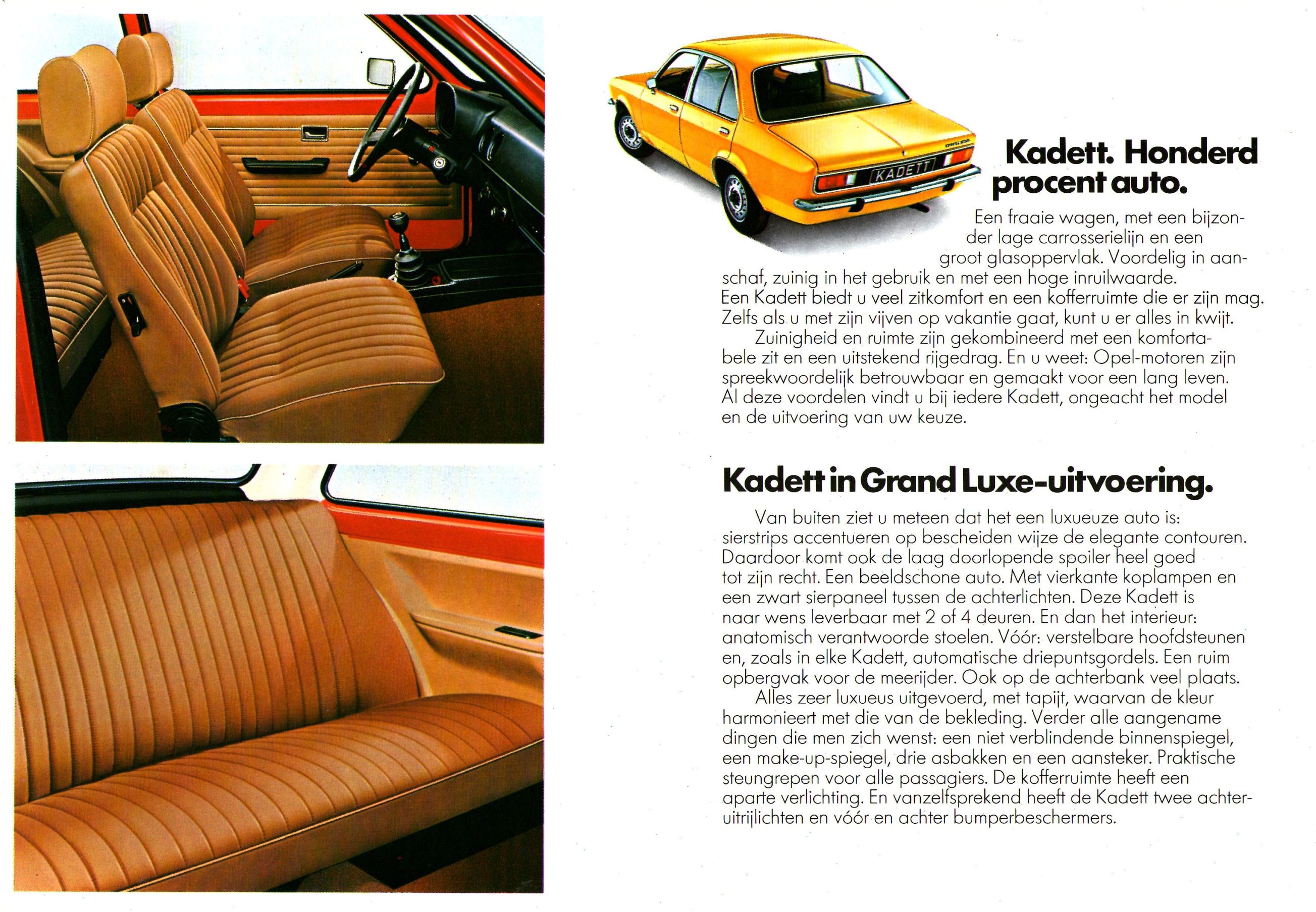OPEL   Kadett models   brochure/Prospekt  1974. 